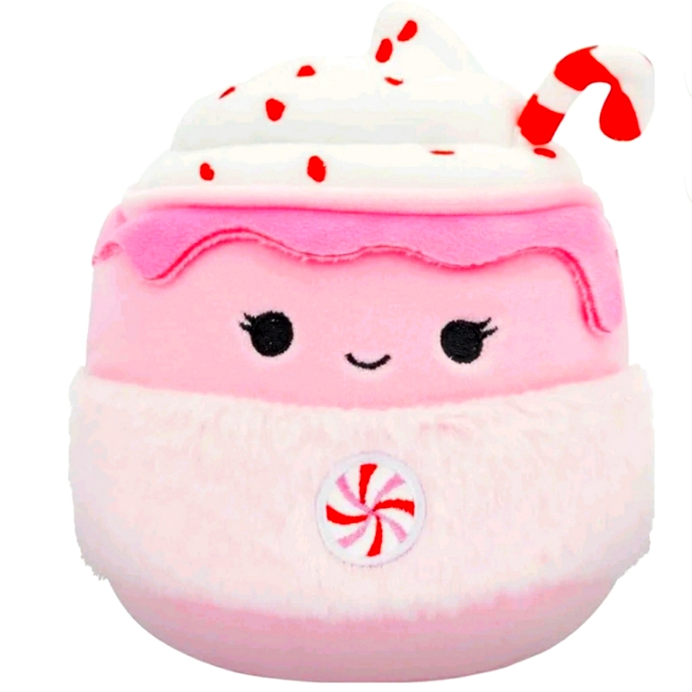 NWT Squishmallows Ethel - Candy Cane Hot Chocolate 16" In Valentine's Day 💘💌